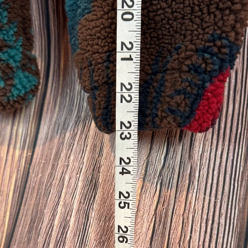 Tasha Polizzi Brown and Teal 3/4 Zip Up Jacket - Picture 9 of 10